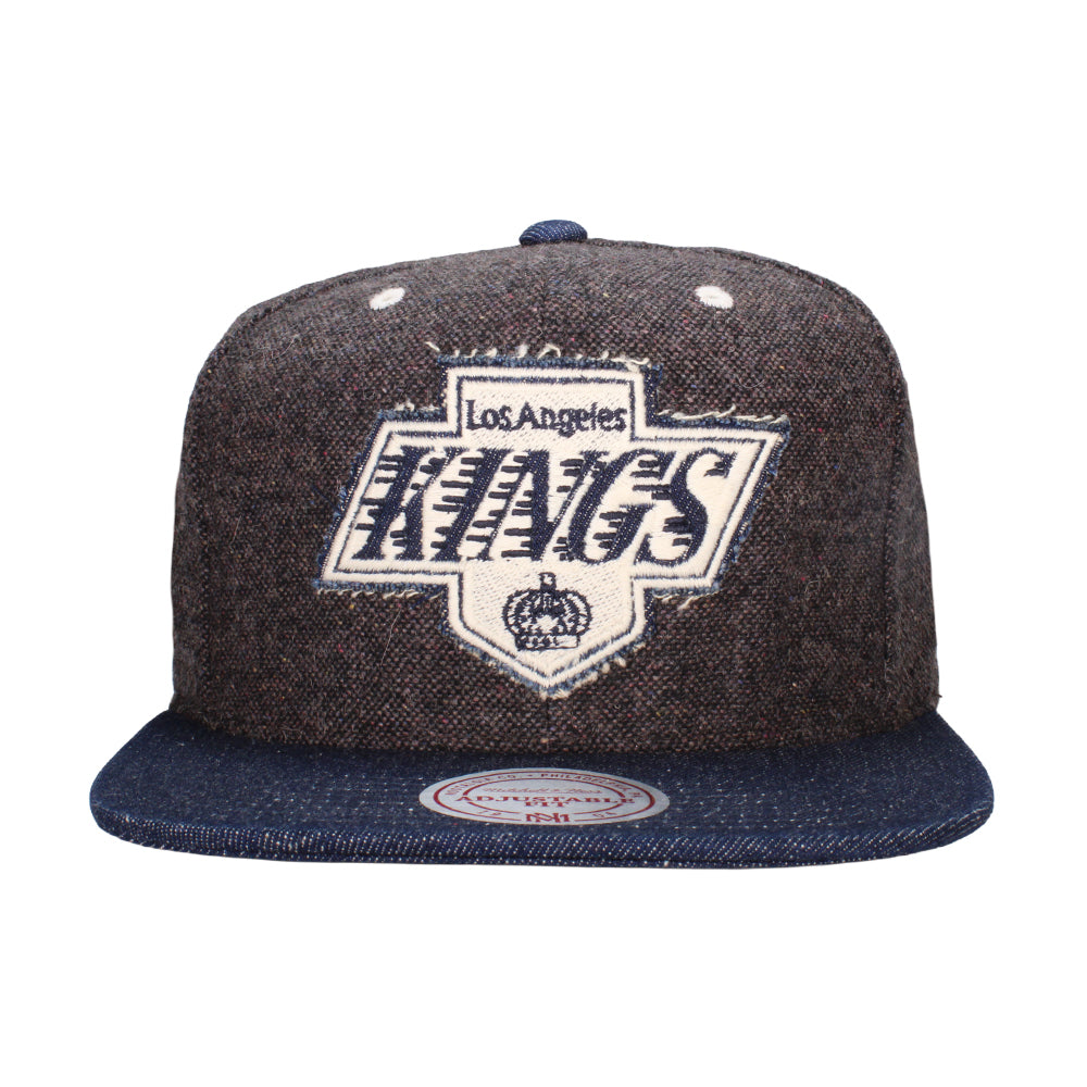Los Angeles Kings Tweed Crown Denim Visor Strapback