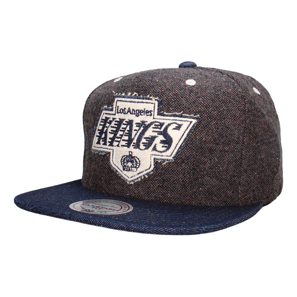 Los Angeles Kings Tweed Crown Denim Visor Strapback