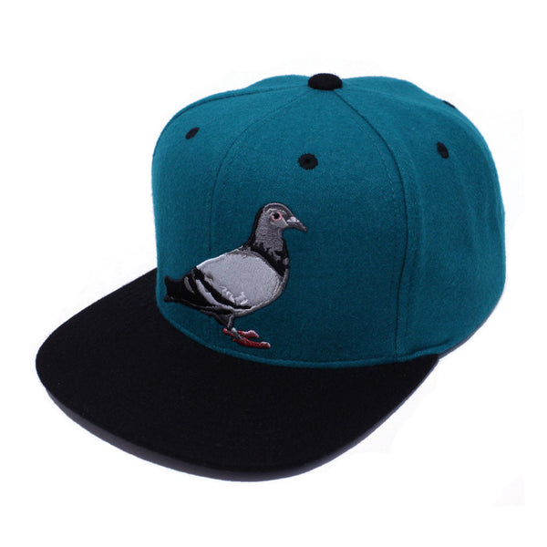 Pigeon Melton Wool Teal/Black 2-Tone Snapback
